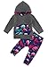 18-24 Meses recién Nacido bebé niño Dinosaurio Colorido Conjunto de Ropa niño pequeño Manga Larga con Capucha Hoddie Sudadera Mameluco Top + Patchwork cordón pantalón Largo Gris Trajes