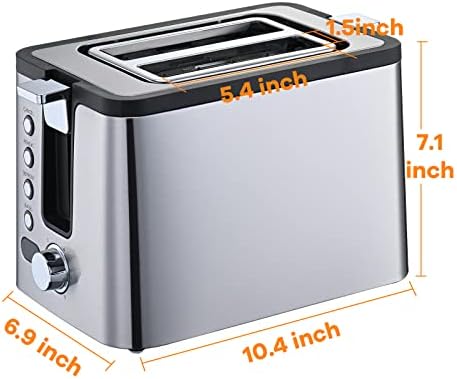 View of the toaster's extra-wide slots