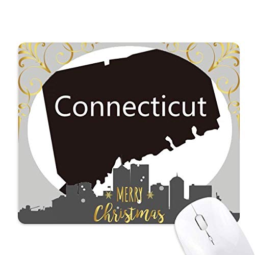 Tapis de souris antidérapant carte de l'Amérique Connectic caoutchouc