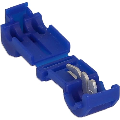 Install Bay BTT Blue Insultion Displacement T-Tap Connector 16-14 Gauge - 100 Pack