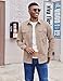 COOFANDY Casual Jackets for Men Lightweight Long Sleeve Button Down Shirt Jacket with Pockets