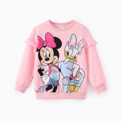 Image of Disney Frozen Minnie Mouse Stitch Princess Fall Toddler Girl Outfit 2 Piece Girl Clothes Long Sleeve Sweatshirt and Leggings