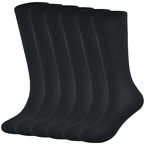 Lo Shokim Warm Thermal Socks Men Thick Hiking Socks Women Breathable Athletic Boot Socks Winter Ski Crew Socks 3 Pairs(Black,L) #TOP14
