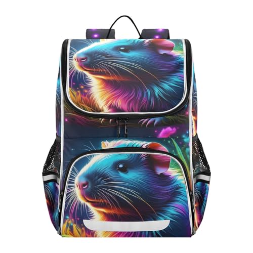 Guinea Pigs School Backpack For Girls Boys Elementary Bookbag With Reflective Strips