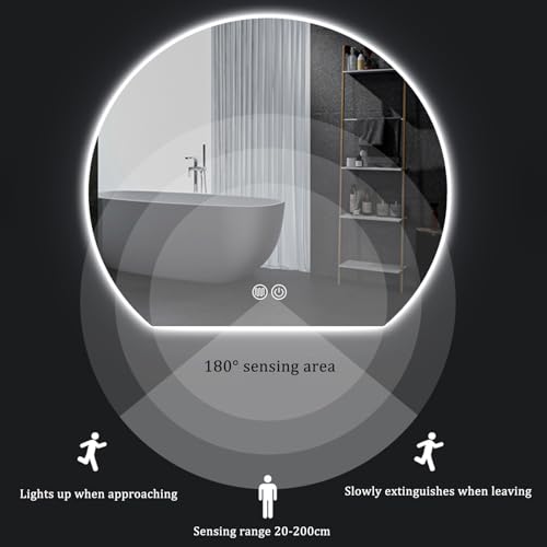 Miroir for mur avec interrupteur de capteur de corps humain