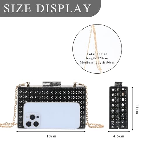 Image of GOKTOW Rattan Acrylic Bag Clutch Purse Evening Bag Woven Handbag Summer Beach Purse