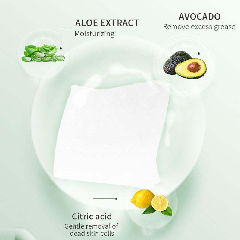 Image of Deep Cleansing Face Wipes, 60 Pcs, Avocado, Men & Women