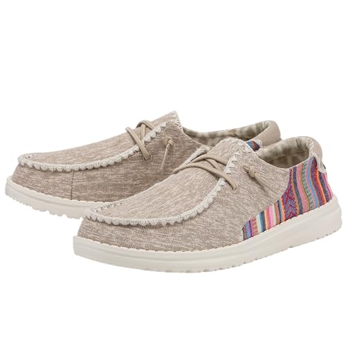 Image of HEYDUDE Women's Wendy Chambray | Women's Shoes | Women's Lace Up Loafers | Comfortable & Light-Weight