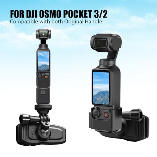 HAFOKO OSMO Pocket 3 Magnetic Backpack Clip Mount 360° Rotation Shoulder Strap Holder compatible for DJI OSMO Pocket 3 Accessories/GoPro Hero 13/12/11/10/9/8/7/6/5/Insta 360 X4 X3 X2 X ONE RS R GO3 - Image 2