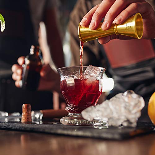 image for Gold Cocktail Shaker Set Stainless Steel Bar Cart Accessories Kit: 24o