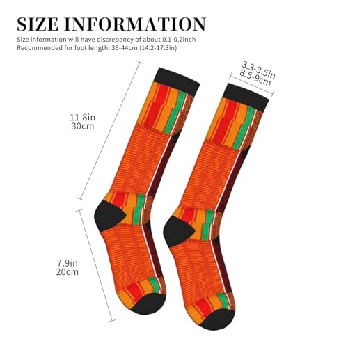 Kente Cloth Compression Socks, Suitable For Both Men And Women - Perfect For Running, Grooming, Hiking, Flying, And Traveling4