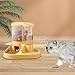 Convenient Pet Feeding Station for Cats and Dogs, Yellow