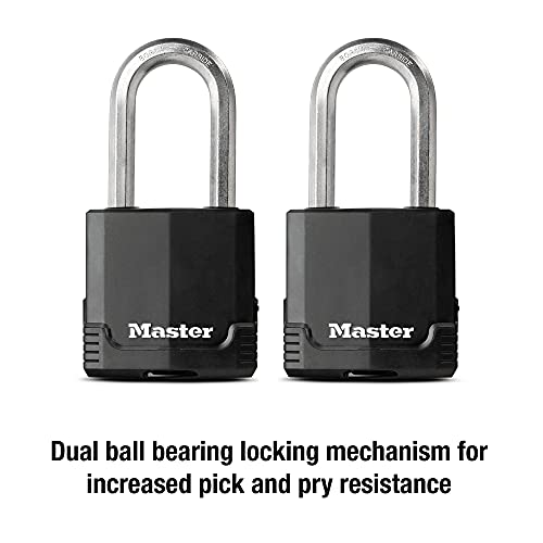 Image of Master Lock M515XTLH Magnum Heavy Duty Padlock with Key, 2 Pack Keyed-Alike