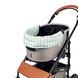 ペットカート用 あごのせクッション コンフォーター ICE アイス 夏用 ひんやり 冷感 ストライプ くま柄 あごのせ ペットカート アクセサリー カート バギー 洗濯可能 マグネット式 両面使える リバーシブル 犬 猫 ペット 小型犬 中型犬 多頭 HARRYSPET ハリースペット (ブルーストライプ)