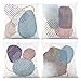 ORTIGIA Boho, federa per cuscino astratta, motivo geometrico irregolare e decorativo, motivo graffiti decorativo, 4 pezzi, grigio, blu, rosa, per divano, camera da letto, 45 x 45 cm