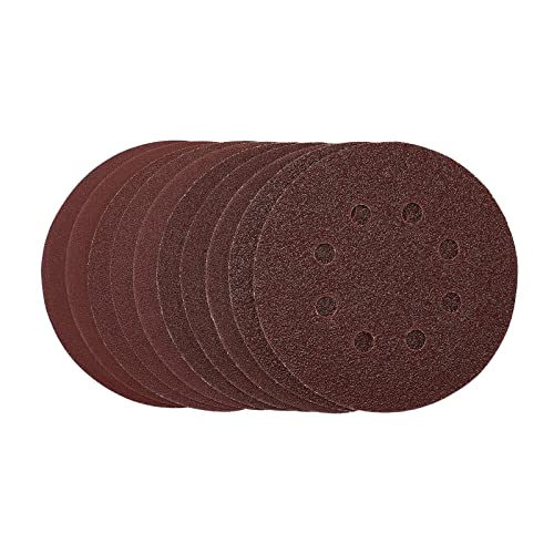 Image of Draper 54759 Sanding Discs, 125mm, Hook & Loop, Assorted Grit - 40G, 80G, 120G, 240G (Pack of 10)