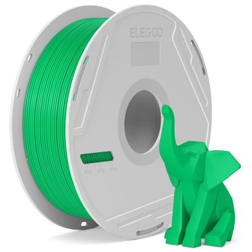 Image of ELEGOO PLA Basic Filament with Reusable Spool Green 1KG, 1.75mm PLA 3D Printing Filament 2.2lbs High Dimensional Accuracy, Easy Installation Detachable Spool Fits for Most 3D Printers