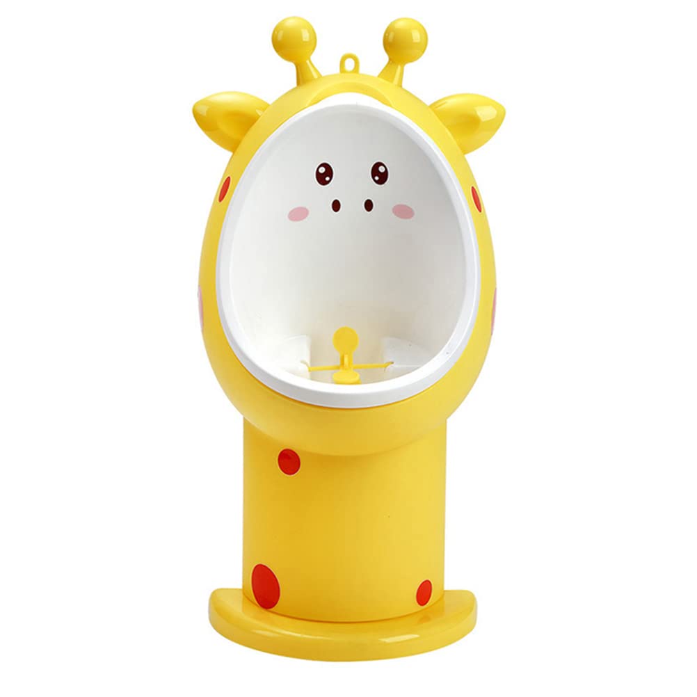 Milisten Praktisches Jungen Urinal Steh Töpfchen aus Pp mit Wandhalterung und Rutschfestem Boden Leicht zu Reinigen Cartoon Design für Töpfchentraining
