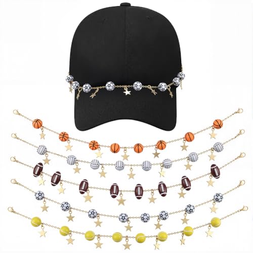 Breloques de casquettes détachables et chaînes de chapeau de sport