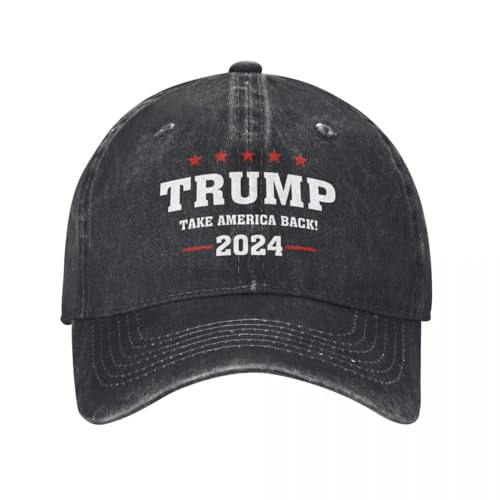 OAAJKOAM Donald Trump Take America Back Election 2024 The Return Cappellini da Baseball Casual Distressed Denim Snapback Cappello Unisex Outdoor Tutti