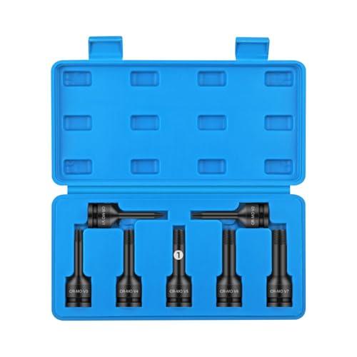 Extractor de tornillos pelados de 7 piezas, extractor y extractor de tornillos de 7 piezas, juego de extractores para tornillos de alta resistencia Juego de extractores para tornillos dañados - Kit de