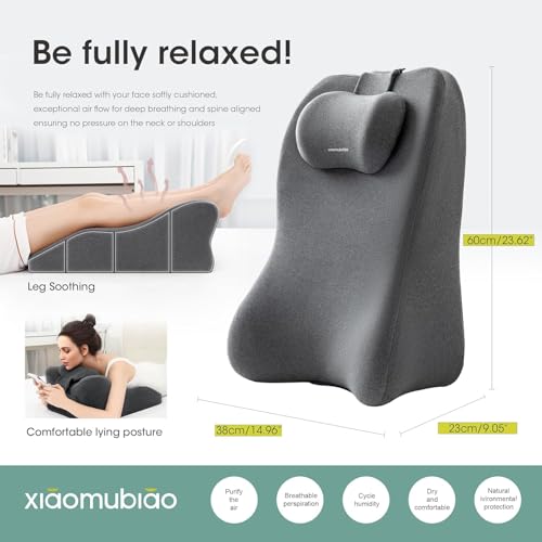 Back Pillow Wedge,bed pillow rest for bed sitting up adult memory foam Pillow,Back and Leg Pain Relief Acid Reflux, Back Support Reading Pillow Adult For use on beds and sofas Sleeping, Anti Snoring