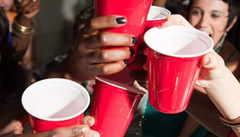 100 Copos Americanos Vermelhos 400 ML Red Cup Party Beer Pong