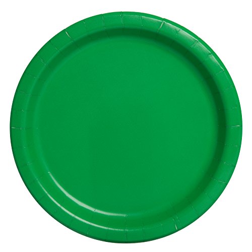 Luxurious Emerald Green Solid Round Dinner Plates - Dazzling 9