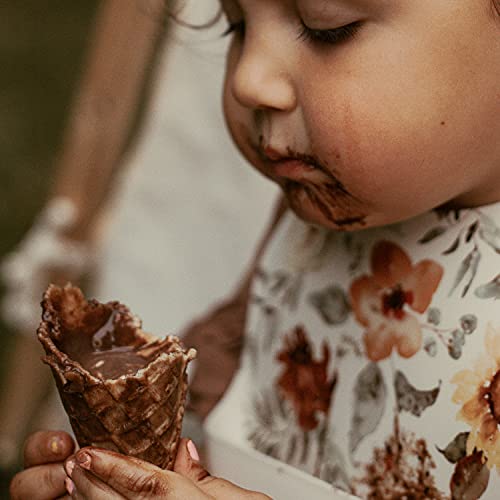 Stadela Baby Silicone Feeding Bib, Waterproof Adjustable, Baby Girl, Floral Bohemian Print With Flowers #TOP4