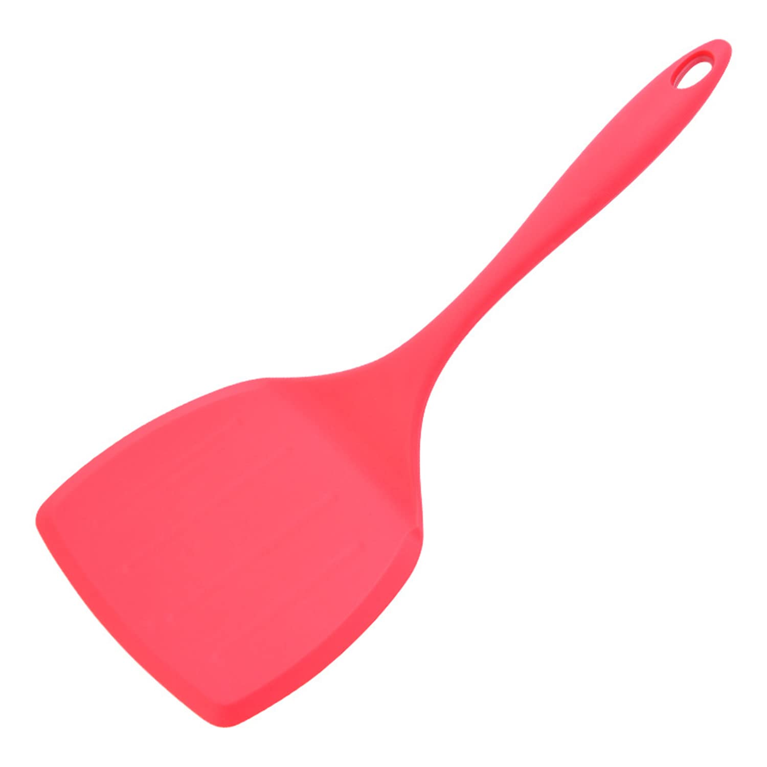 Leeonz® Silicone Spatula, Flexible Turners for Non-Stick Cookware, Heat Resistant Kitchen Spatulas, Cooking, Frying and Flipping Utensils Non Scratch or Melting Flippers (Red-1Piece)