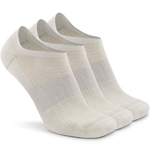 Image of Busy Socks No Show Merino Wool Athletic Running Socks for Men Women,Low Cut Thin Soft Sport Wool Socks with Non-Slip Grips