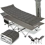 Nictemaw Folding Camping Cot, 800 LBS Heavy Duty Portable Sleeping Cot for Adults Double Layer Oxfor