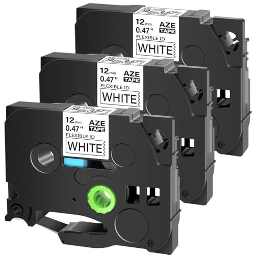 �_���ID���~�l�[�g�e�[�v3-10pk TZ TZE-FX231 631 131 12mm Black for PT-1000 PT-E500�݊����i(3PK Black on White)