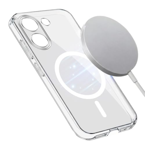 Image of Jkobi Lifetime Anti-Yellow MagSafe Compatible Clear Back Case Cover for Poco X8 Pro (Sleek Hard Crystal | Shockproof and Camera Protection)