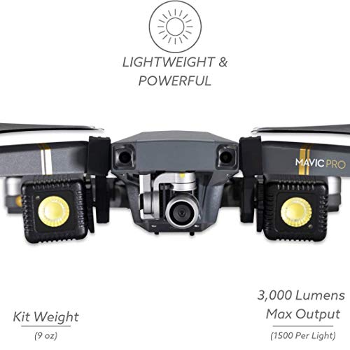 LUME CUBE Lighting Kit for DJI Mavic Pro (Black) - Thumbnail 5
