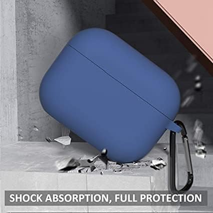 Miniatura 6 de Funda de silicona para Airpods Pro con 2 pares de fundas para las orejas, funda suave de primera calidad, a prueba de golpes con llavero para