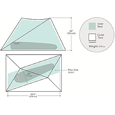 Drop + Dan Durston X-Mid Tent Ultralight, Double Walled, Backpacking and Thru Hiking Shelter, Simple Pitch, Fully Waterproof, Supported by Trekking Poles
