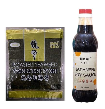 See full amazon price history chart for UMAI Sushi Combo - Premium Grade Roasted Seaweed Sheet 10 and Japanese Soy Sauce 500 Ml UMAI Sushi Combo - Premium Grade Roasted Seaweed Sheet 10 and Japanese Soy Sauce 500 Ml (B091NV7M4J) Amazon Price History, Amazon Price Tracker