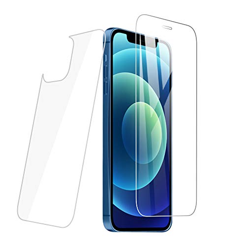 PaceBid 2 Pièces (1 Avant + 1 arrière) Verre Trempé Compatible avec iPhone 12 Mini,Film Protection écran en Verre Trempé pour iPhone 12 Mini[ 9H Dureté ] [Ultra Clair ] [Résistant aux Rayures] Cover