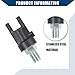 Hihaha NO.1763016040 / Inner/Car Vacuum Power Steering Control Valve for Toyota 4Runner Limited SR5 Sport 2003-2009 / Durable/Plastic / 1 Set/Black