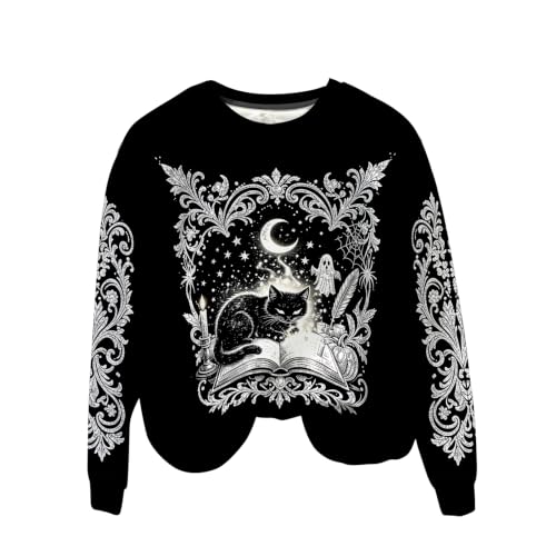 Plus Size Sweatshirt for Women Oversized Retro Halloween Graphic Sweatshirt - image 4
