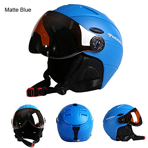 Snow Ski Helmet with Detachable Glasses – 2 in 1 Integrally-Molded Snow Helmet for Adult, Sports Helmet Protective Glasses - Windproof Protective Gear for Skiing, Skateboard, Snowboarding Helmet