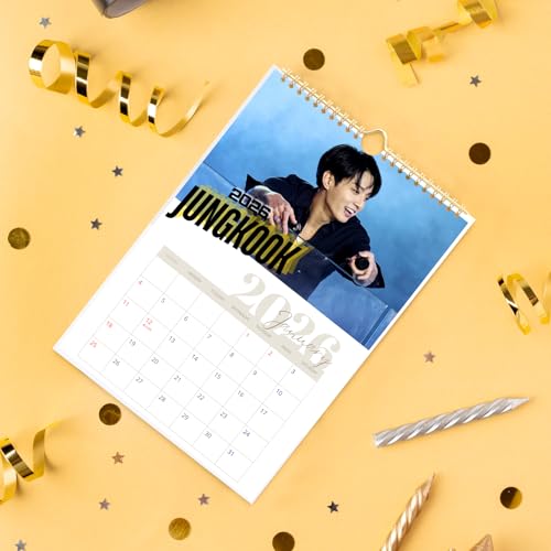 ジョングク 2026年 【壁掛けカレンダー】グク A4サイズ 書き込み可能 日本仕様 祝日記載あり 韓国グッズ ダイアリー 防弾少年団 バンタンのサムネイル