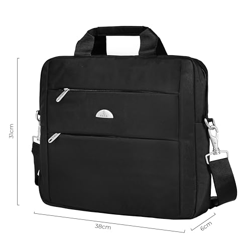 Image of KARA Unisex Nylon Vertical Messenger Bag for iPad - Crossbody Shoulder Sling Bag for Men & Women, Office, Travel & Daily Use, Multi-Pocket Small Bag I Travel Bag I Small Pouch