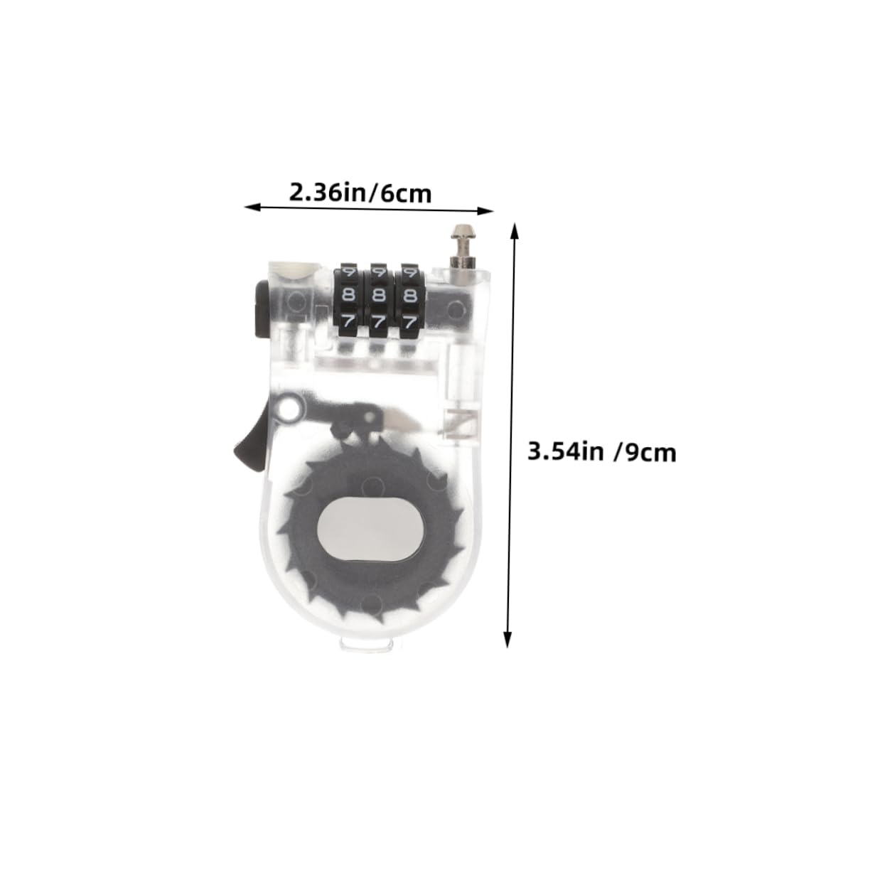 Abaodam 3Pcs Retractable Theft Lock for Ski Boards Bikes and Trolleys Password Lock for Outdoor Safety Versatile Use for Theft Prevention and Security