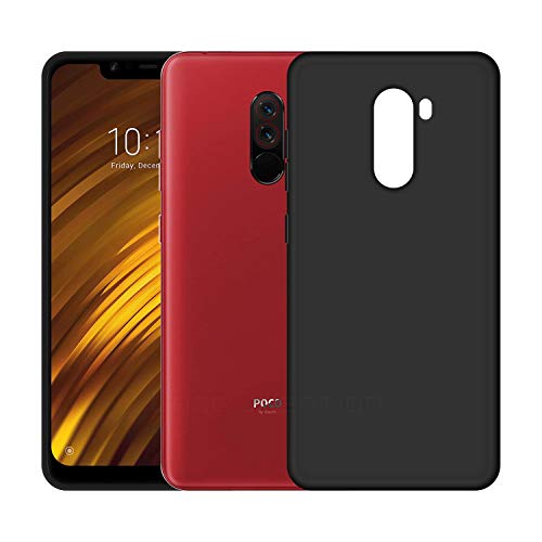 Image of Case Creation Luxurious OG Series for Xiaomi POCOF1 Case Cover,Anti-Dirty Slim Case Frosted Matte Cute Candy TPU Raised Bezel (Splash of Color) Back Cover for Poco F1 -Black