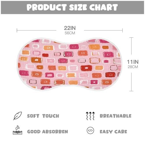 Kigai Squares Pattern Baby Burp Cloths Extra Soft and Absorbent Burping Rags Cotton Burping Clothes Baby Washcloths for Newborn Boys Girls - 1 Pack4