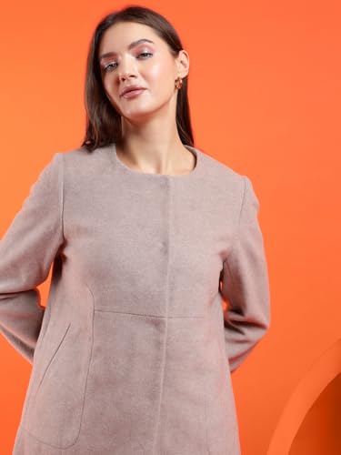Image of KOTTY Womens Cotton Blend Standard Length Elegant Style Coat - Classic Style with Modern Detailing