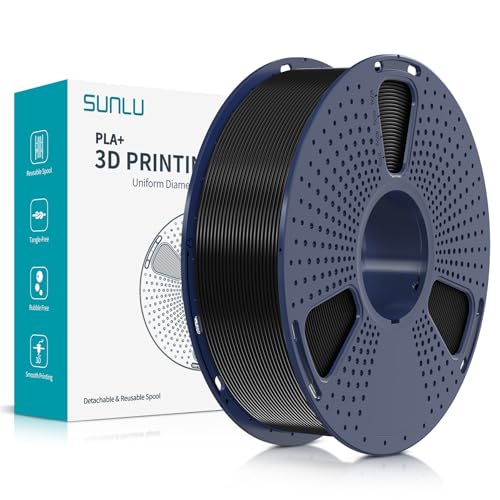 SUNLU PLA Plus Filament pour imprimante 3D, Filament PLA+ 1,75 mm, rÃ©sistance amÃ©liorÃ©e, compatible avec les imprimantes 3D FDM, prÃ©cision dimensionnelle +/- 0,02mm, bobine de 1kg (2,2 LBS), Noir