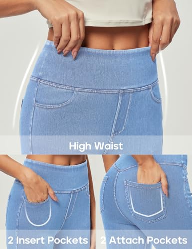 Image of Heathyoga Yoga Pants with Pockets Extra Soft Leggings with Pockets for Women Non See-Through High Waist Workout Leggings